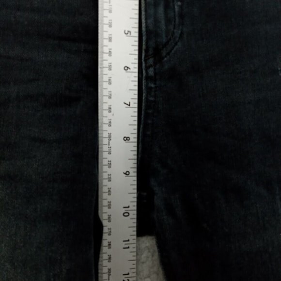 rag & bone Jeans Womens 25 Black Low Rise Skinny‎ Ripped Distressed Capri Denim - Picture 6 of 14